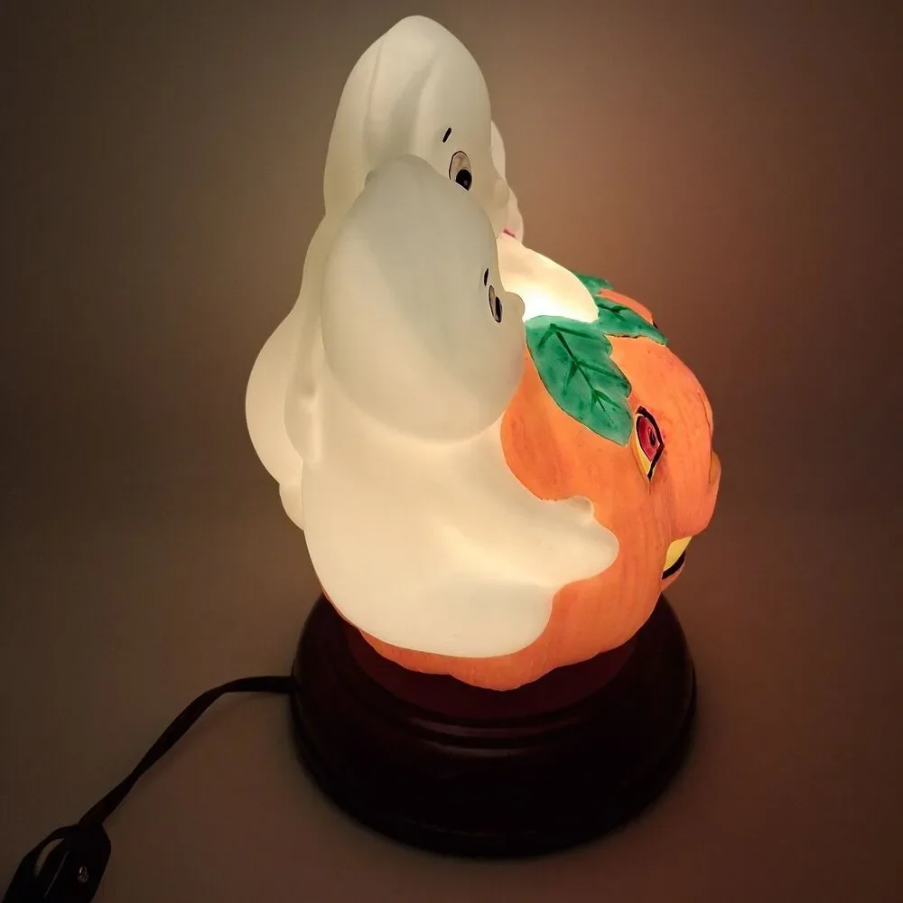 2000 Vintage Old World Christmas Halloween Light Trio of Giggling Ghosts w/ Box